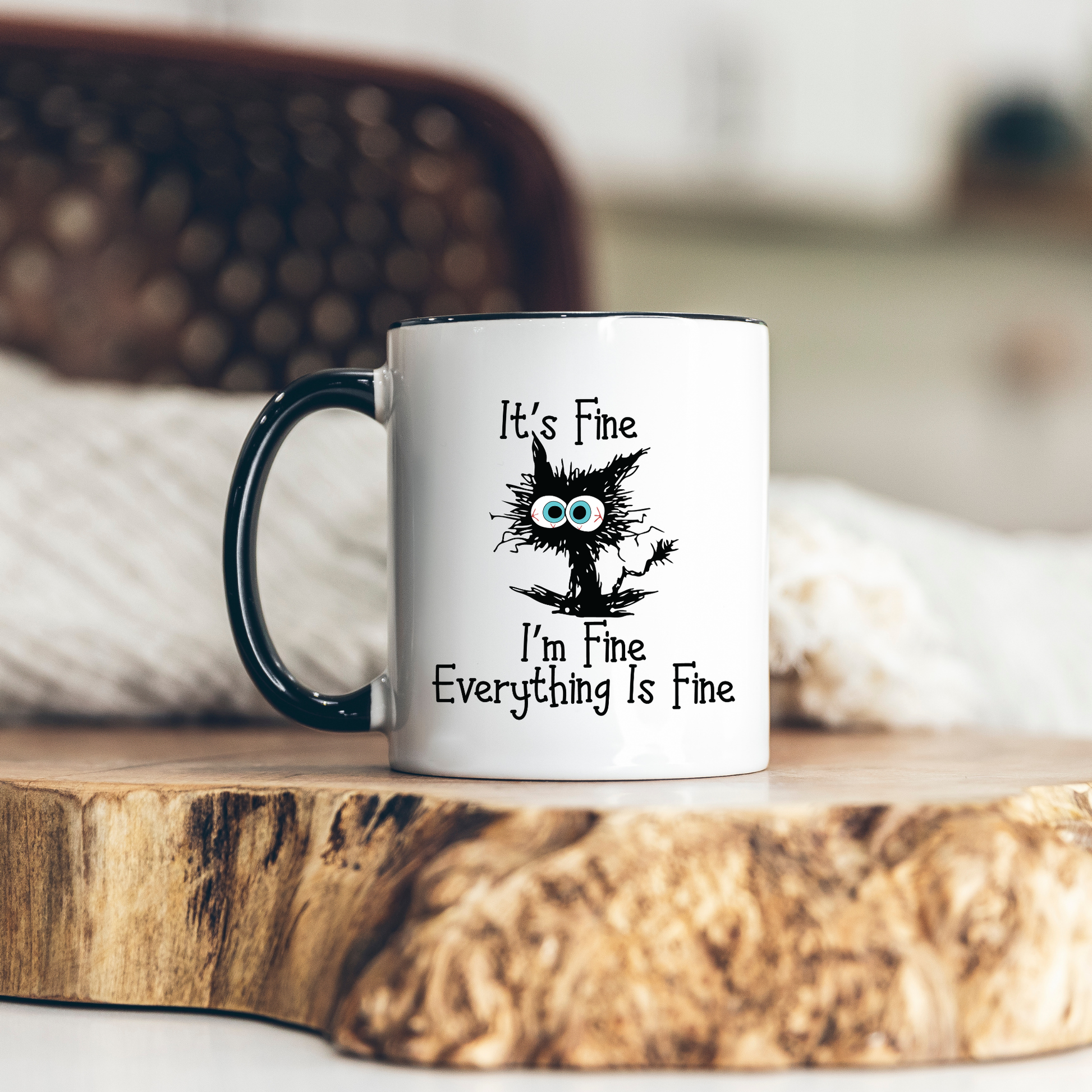 Cat meme mug It's fine I'm fine everything is fine Cat Meme mug