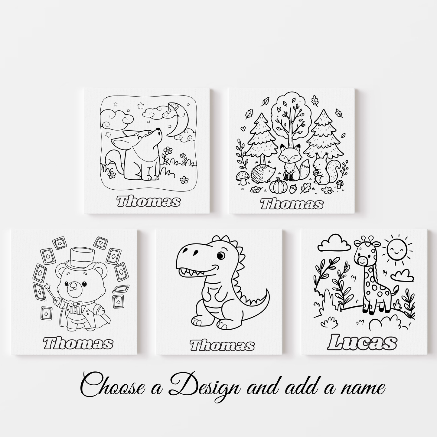 Paint your own canvas kit for kids. Kids canvas painting set. Personalised kids paint kit.  kids painting party favours
