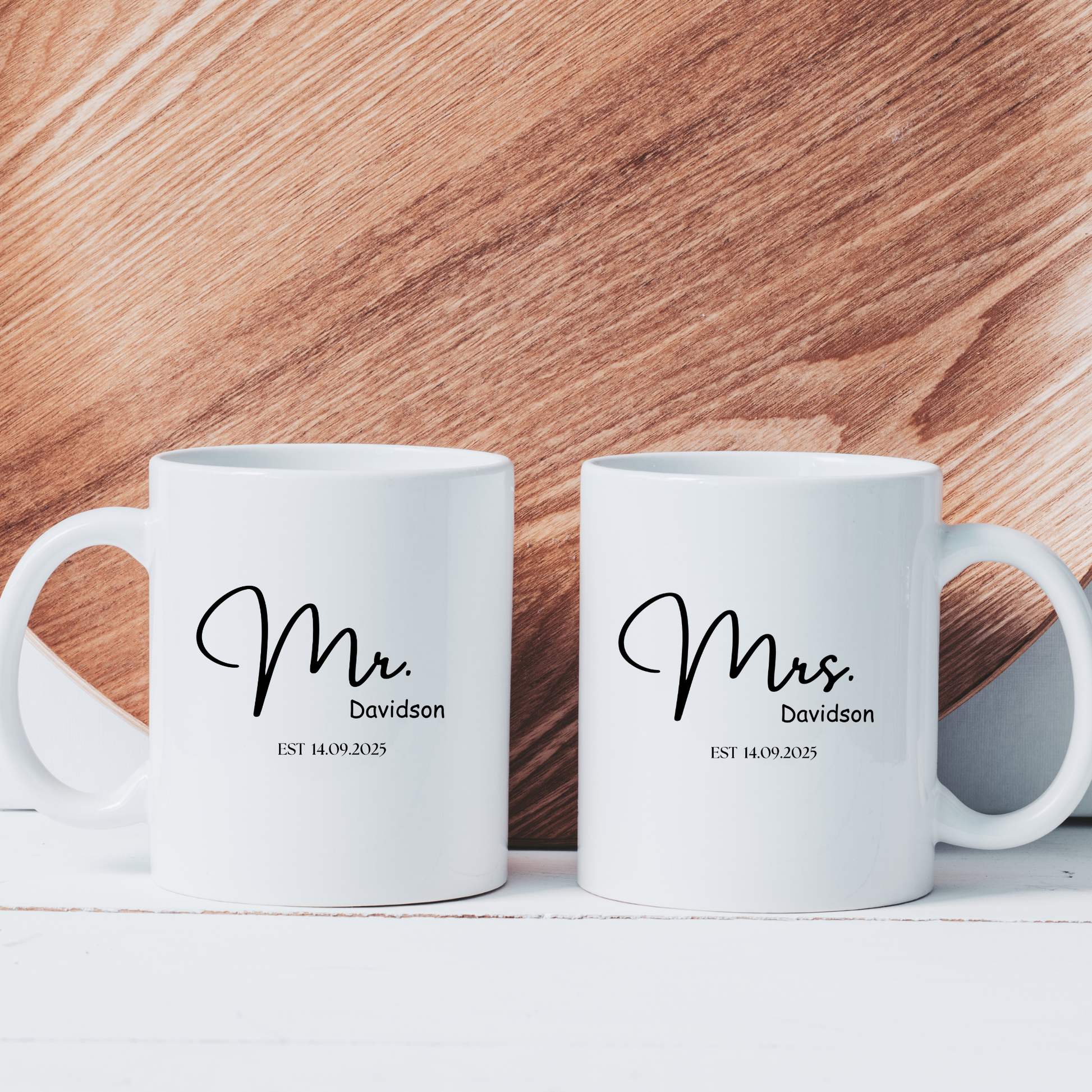 Mr and Mrs Mug set. Mr and Mrs Mugs. Bride and Groom mug set. Anniversary gifts. Wedding day gifts. Mr and Mrs  Engagement gifts Mr and Mrs