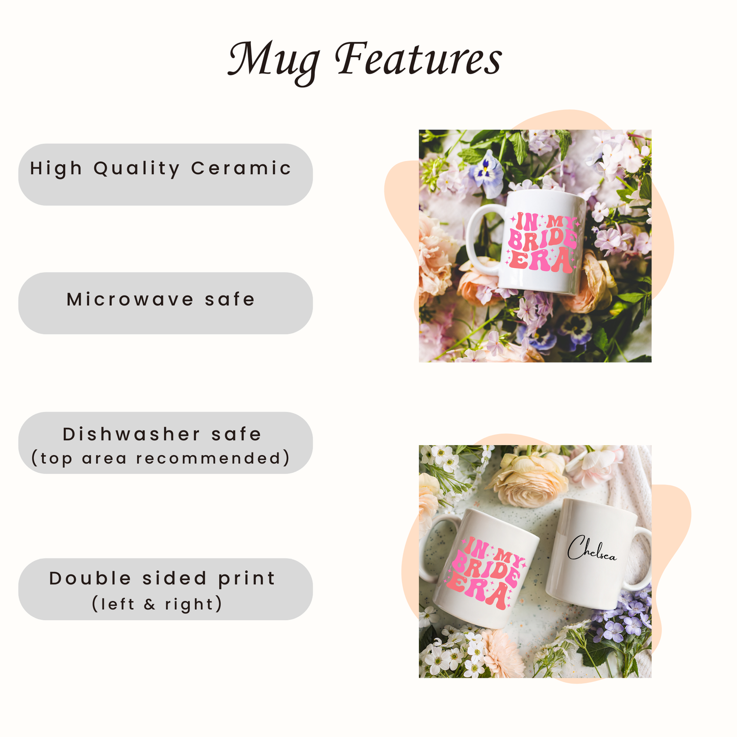 Personalised Bride Mug. Custom Bride Mug