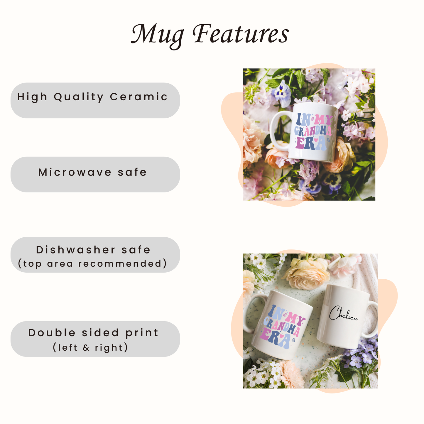 In My Grandma Era Mug. Personalised Grandma Mug