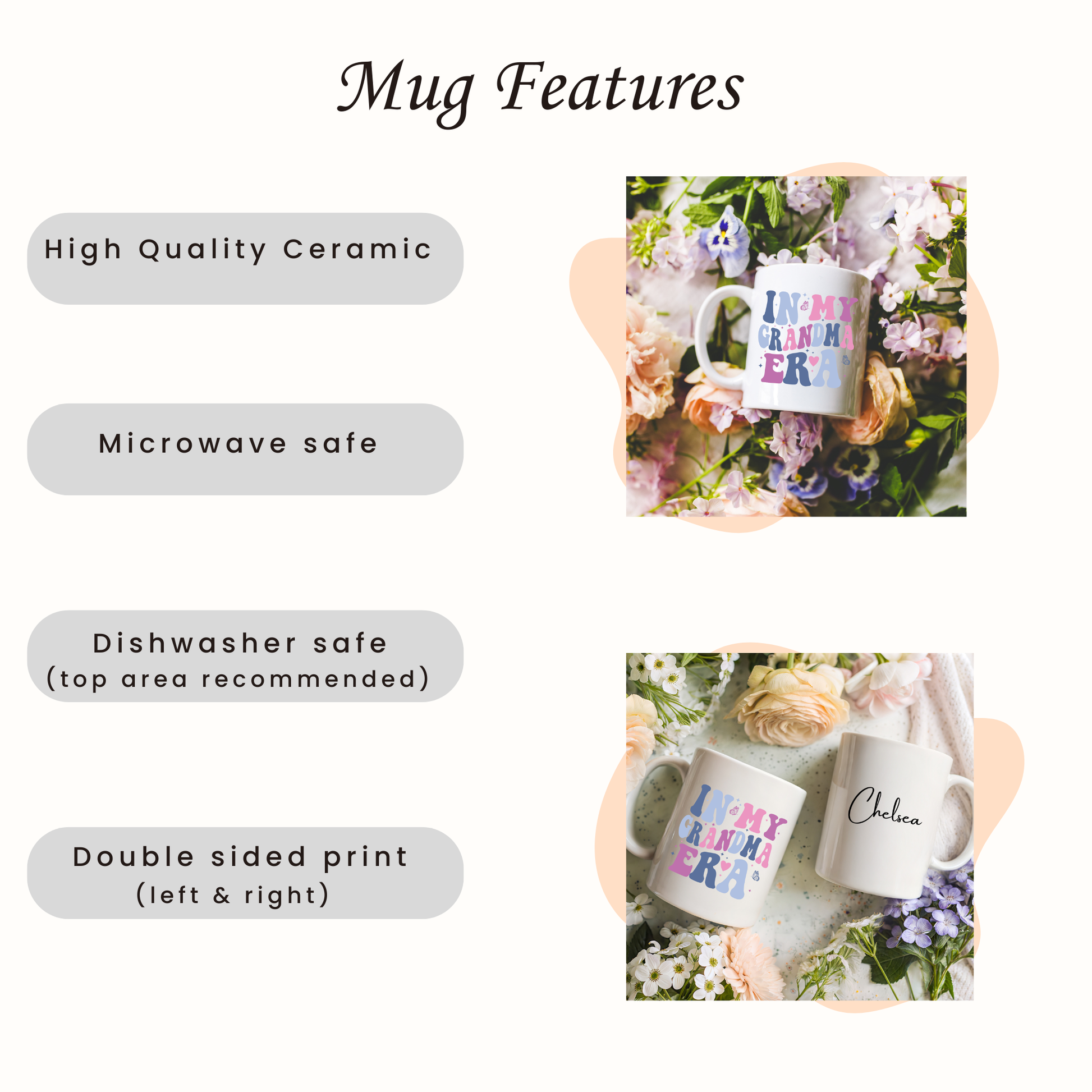 In My Grandma Era Mug. Personalised Grandma Mug