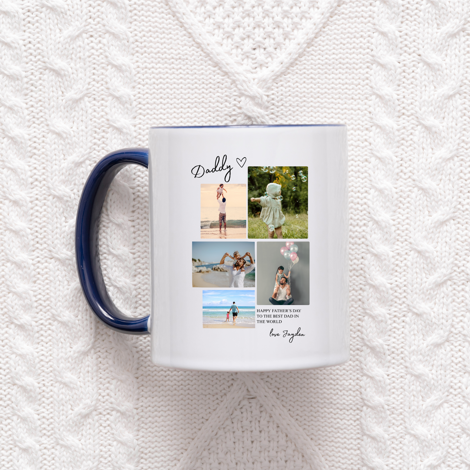 Daddy Mug with Photos. Dad Mug with photos. Photo Mug for Dad