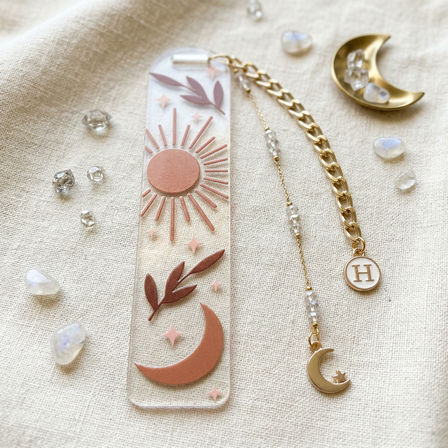 moon and sun bookmark