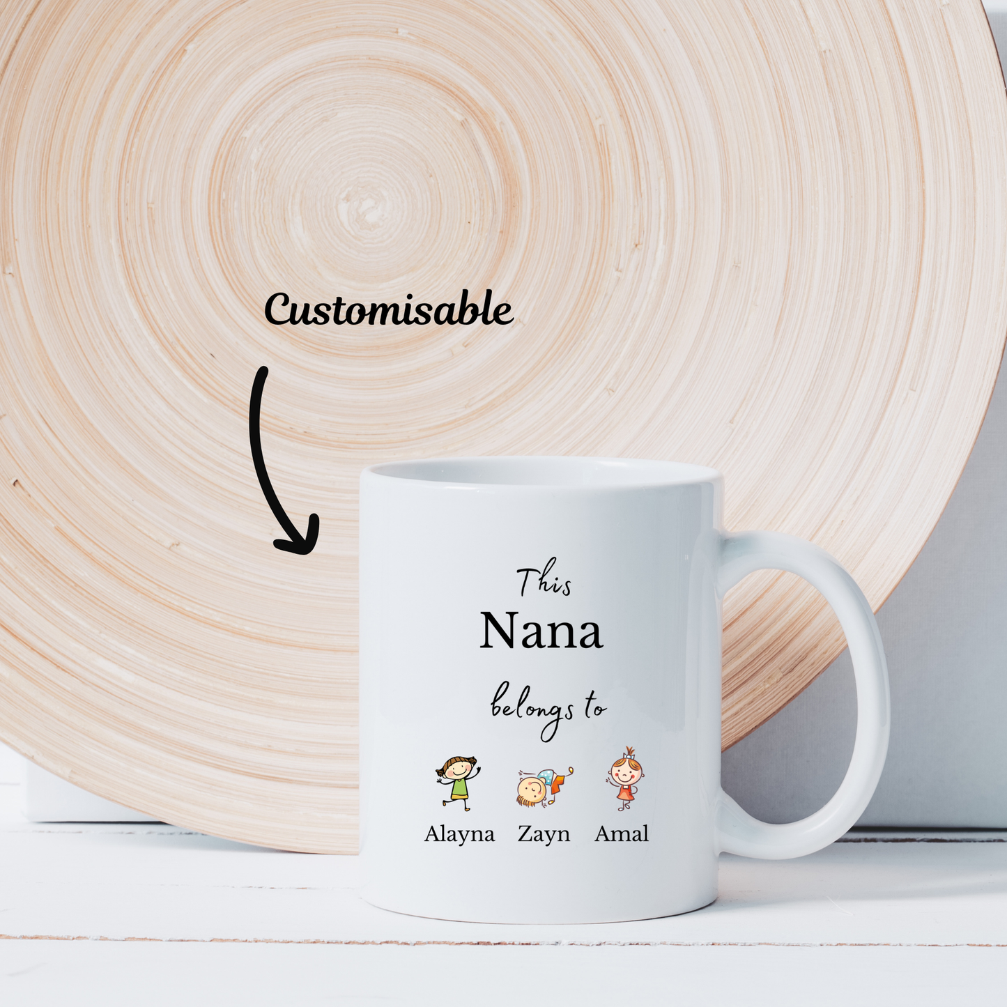 Personalised Grandma Mug with Grandkids Names • Custom Mug for Grandma • Grandma Gift from Grandkids • Gift for Grandma Personalised Gift