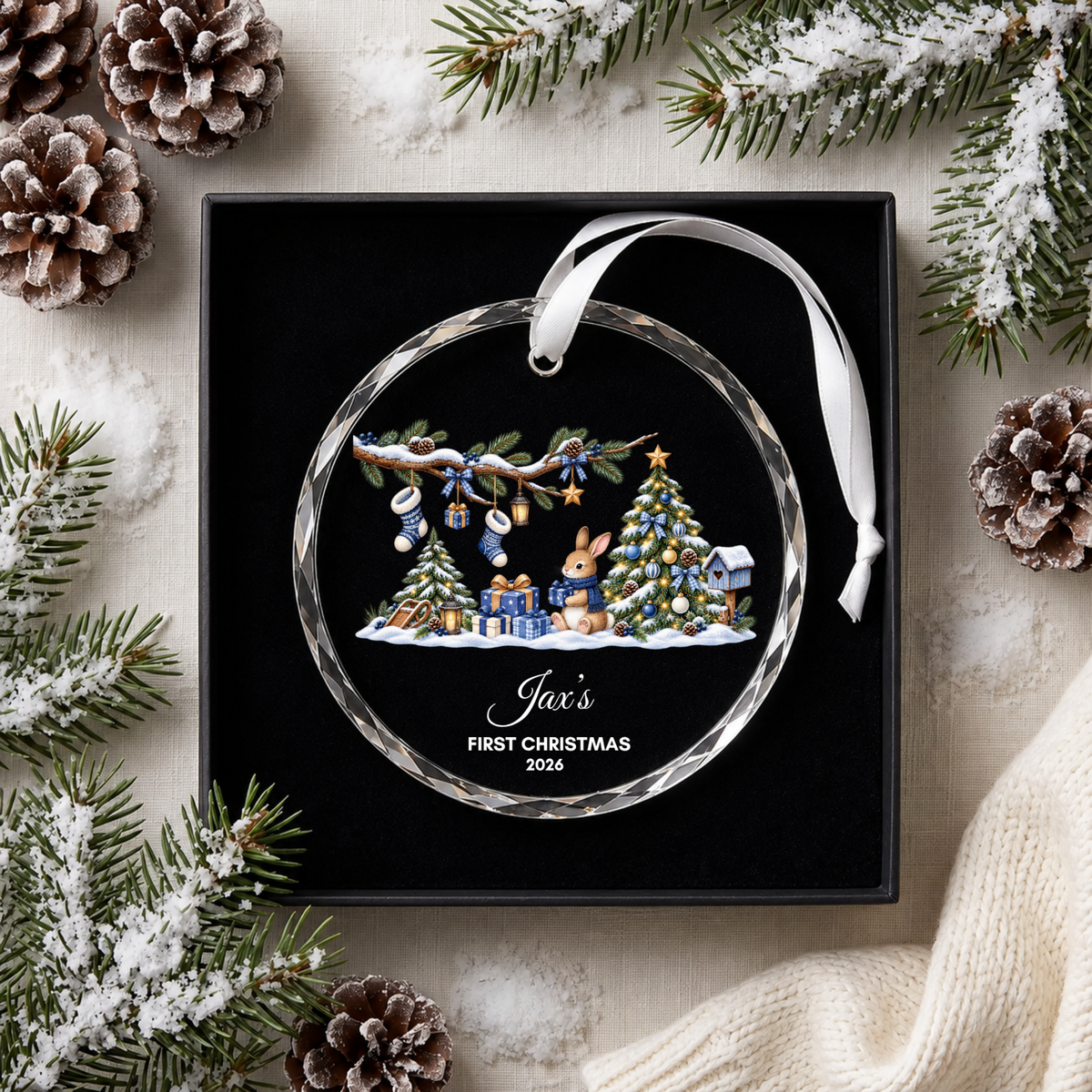 Baby’s First Christmas Ornament Personalised Acrylic Baby Christmas Ornament 2026 Custom Name Baby Boy Girl First Christmas Keepsake Gift