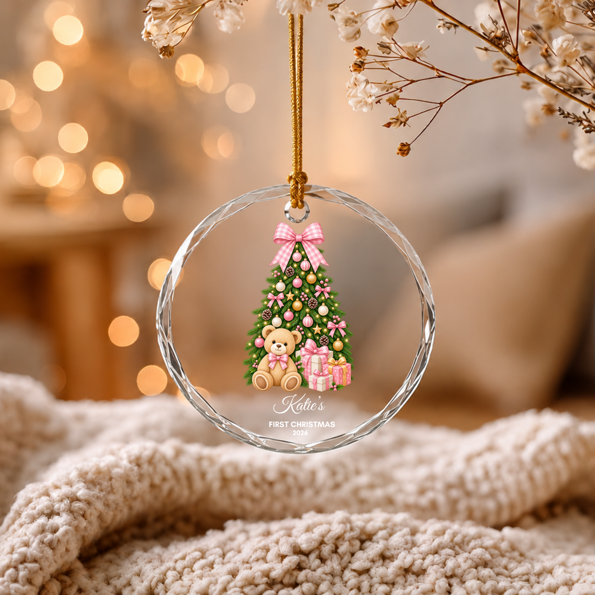 Baby’s First Christmas Ornament Personalised Acrylic Baby Christmas Ornament 2026 Custom Name Baby Boy Girl First Christmas Keepsake Gift