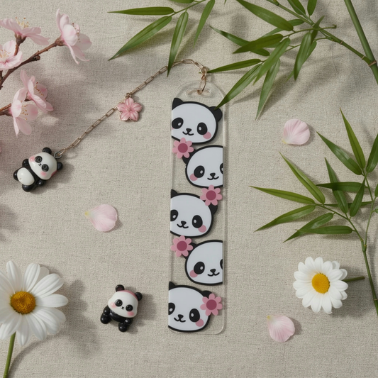 Panda Bookmark. Panda Lover Gift. Panda Bookmark with Charms. Panda's Bookmark