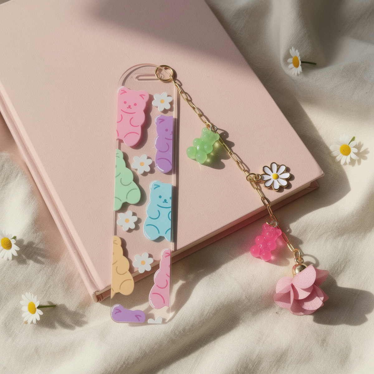 Gummy Bear Bookmark . Gummy Bears Bookmark with Charms . Gummy Bear Lover Gift
