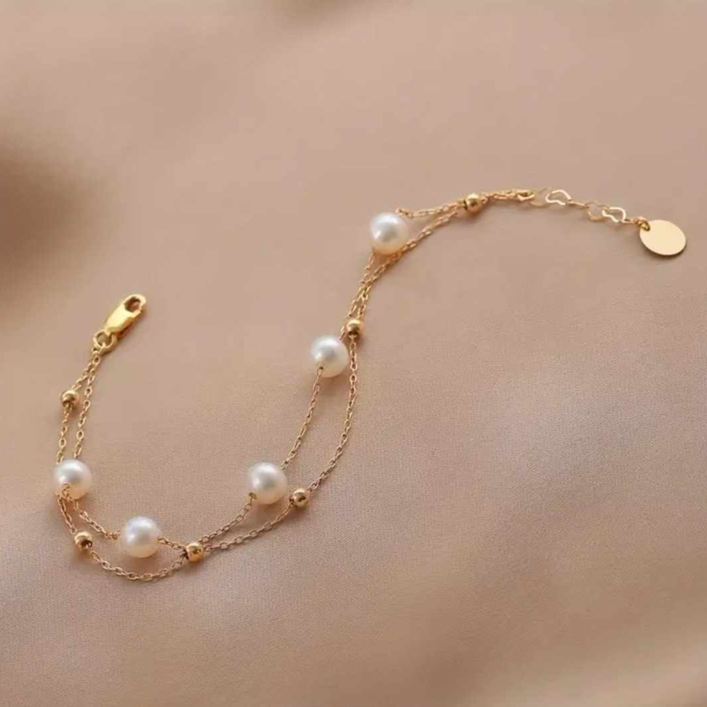 Gold Pearl Bracelet
