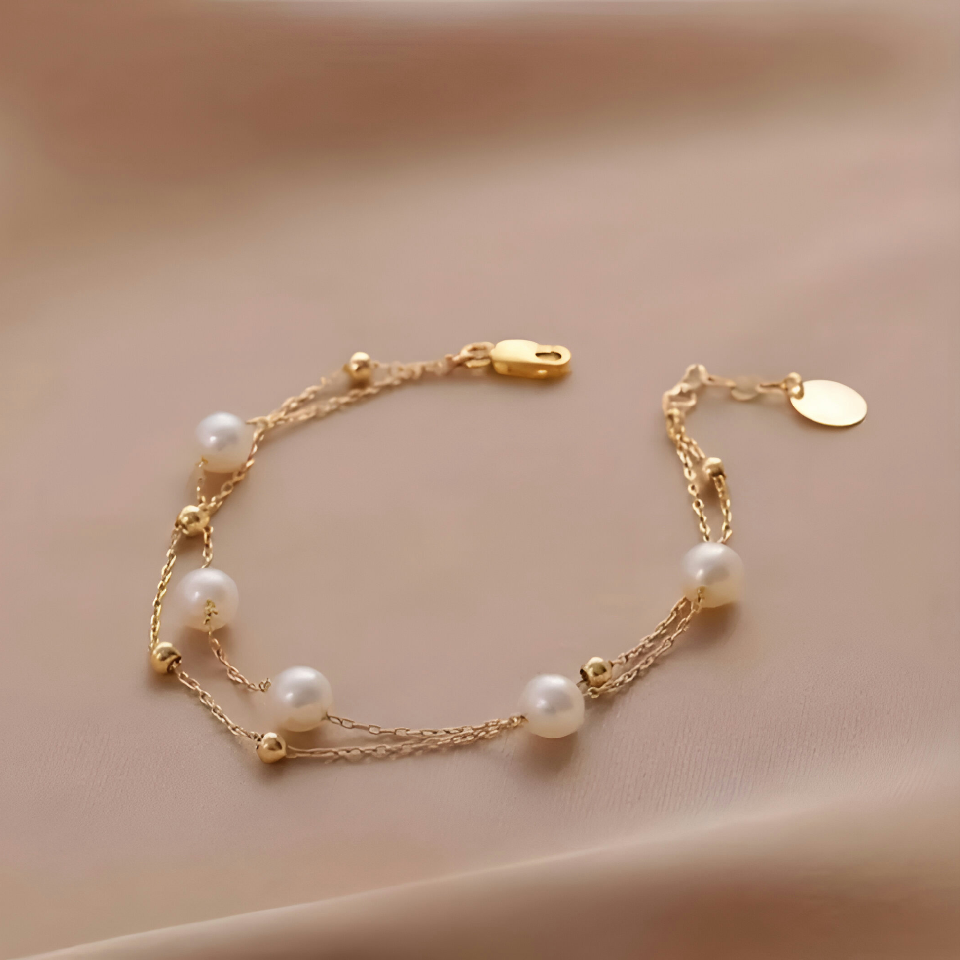 Gold Pearl Bracelet