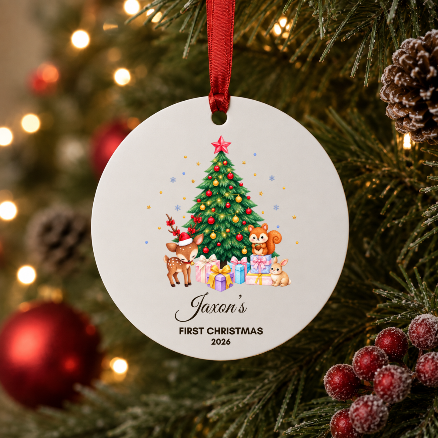 Baby’s First Christmas Ornament Personalised Acrylic Baby Christmas Ornament 2026 Custom Name Baby Boy Girl First Christmas Keepsake Gift