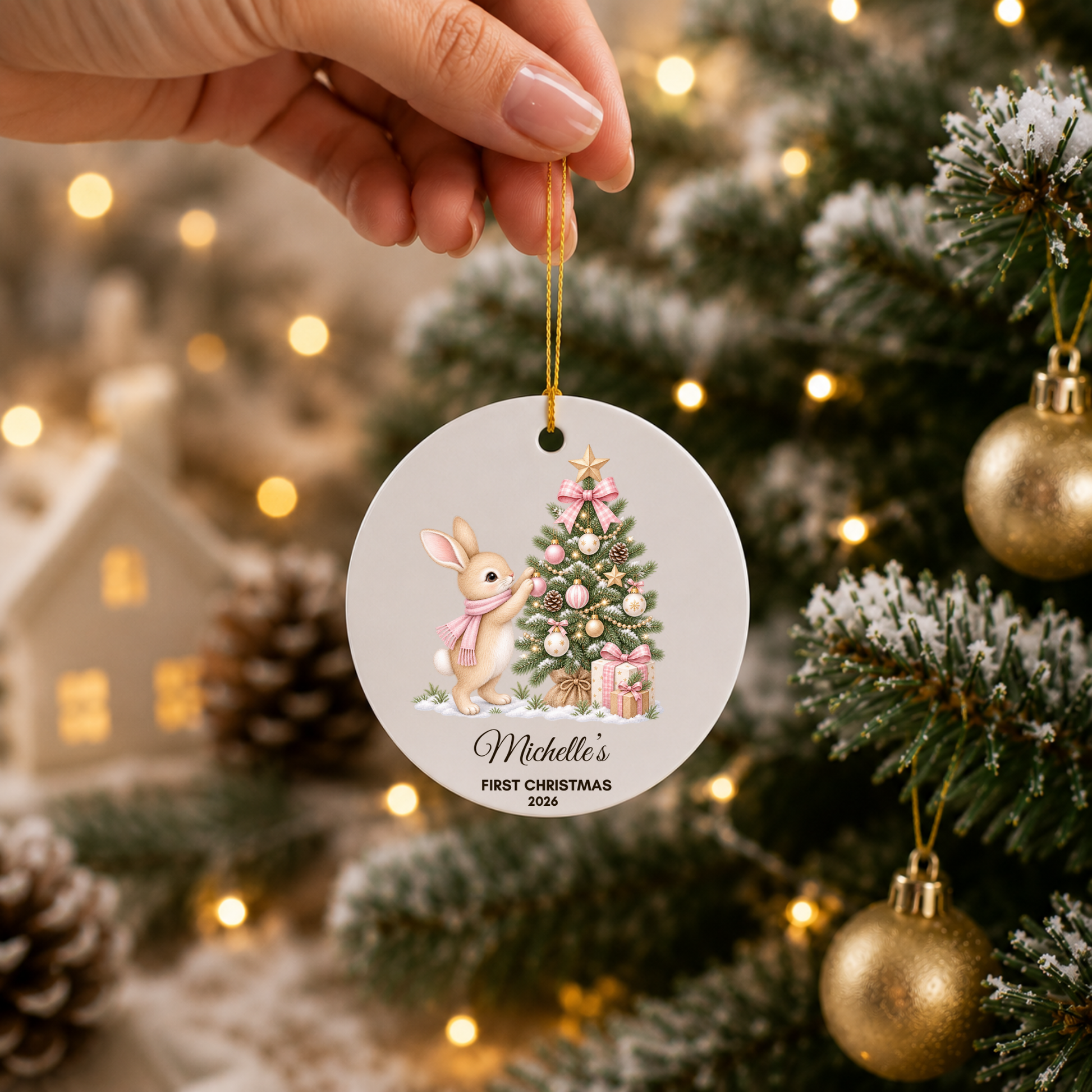 Baby’s First Christmas Ornament Personalised Acrylic Baby Christmas Ornament 2026 Custom Name Baby Boy Girl First Christmas Keepsake Gift