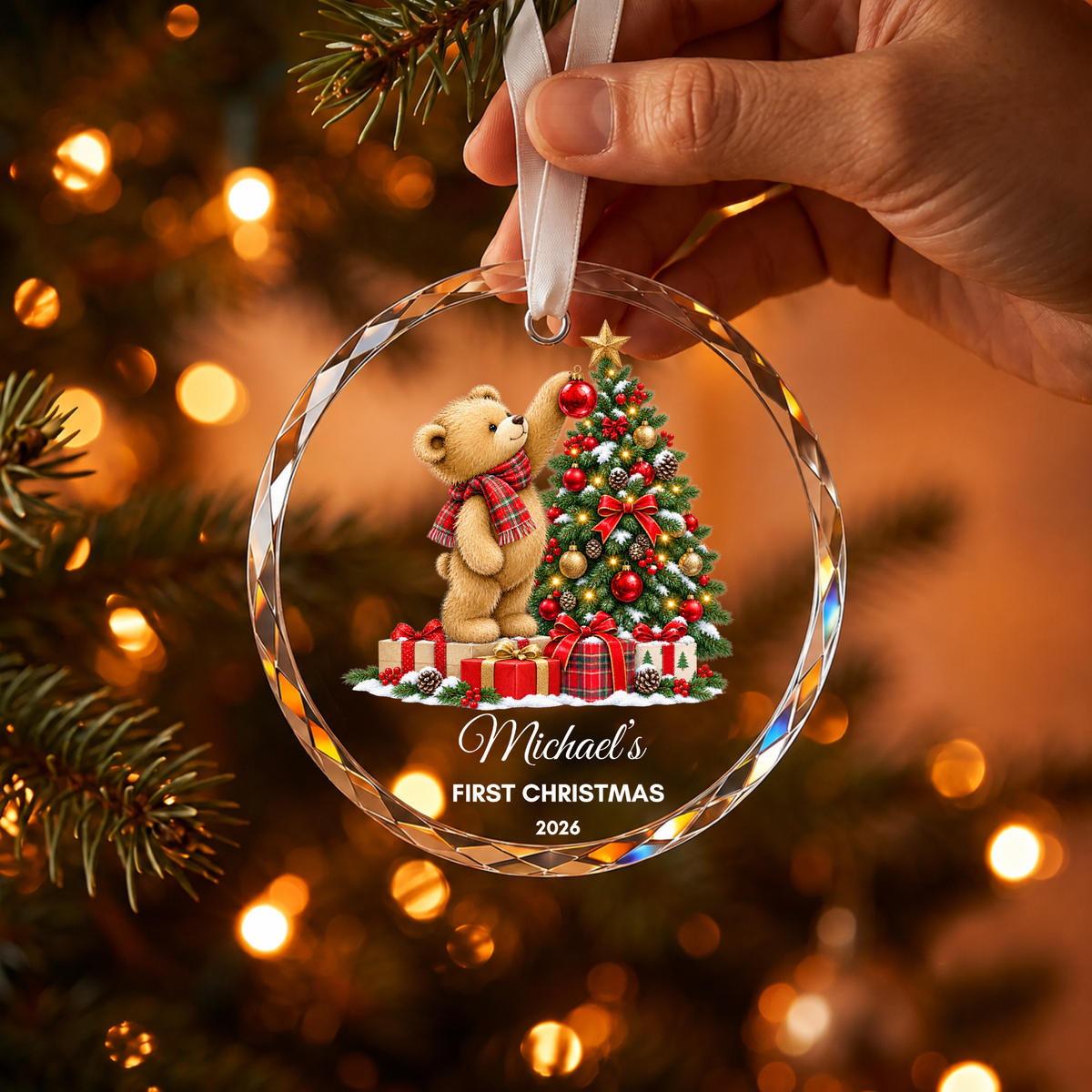 Baby’s First Christmas Ornament Personalised Acrylic Baby Christmas Ornament 2026 Custom Name Baby Boy Girl First Christmas Keepsake Gift
