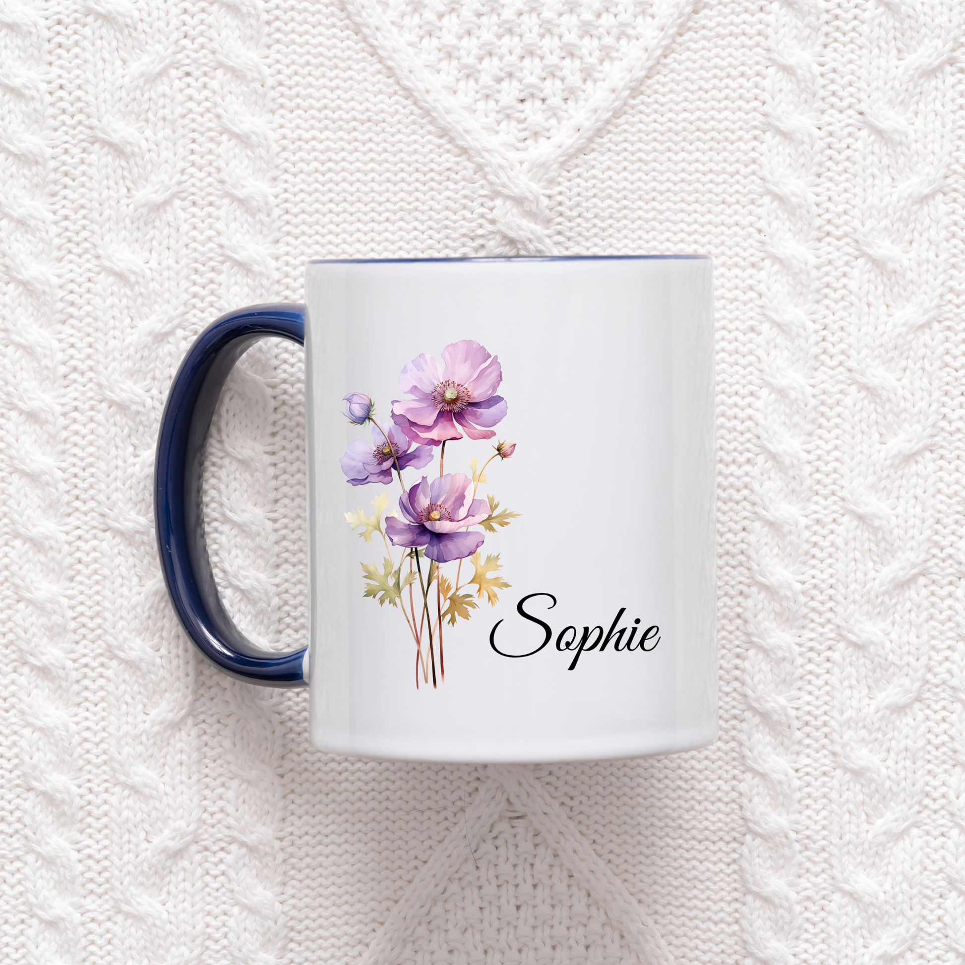 Personalised Birth Flower Mug