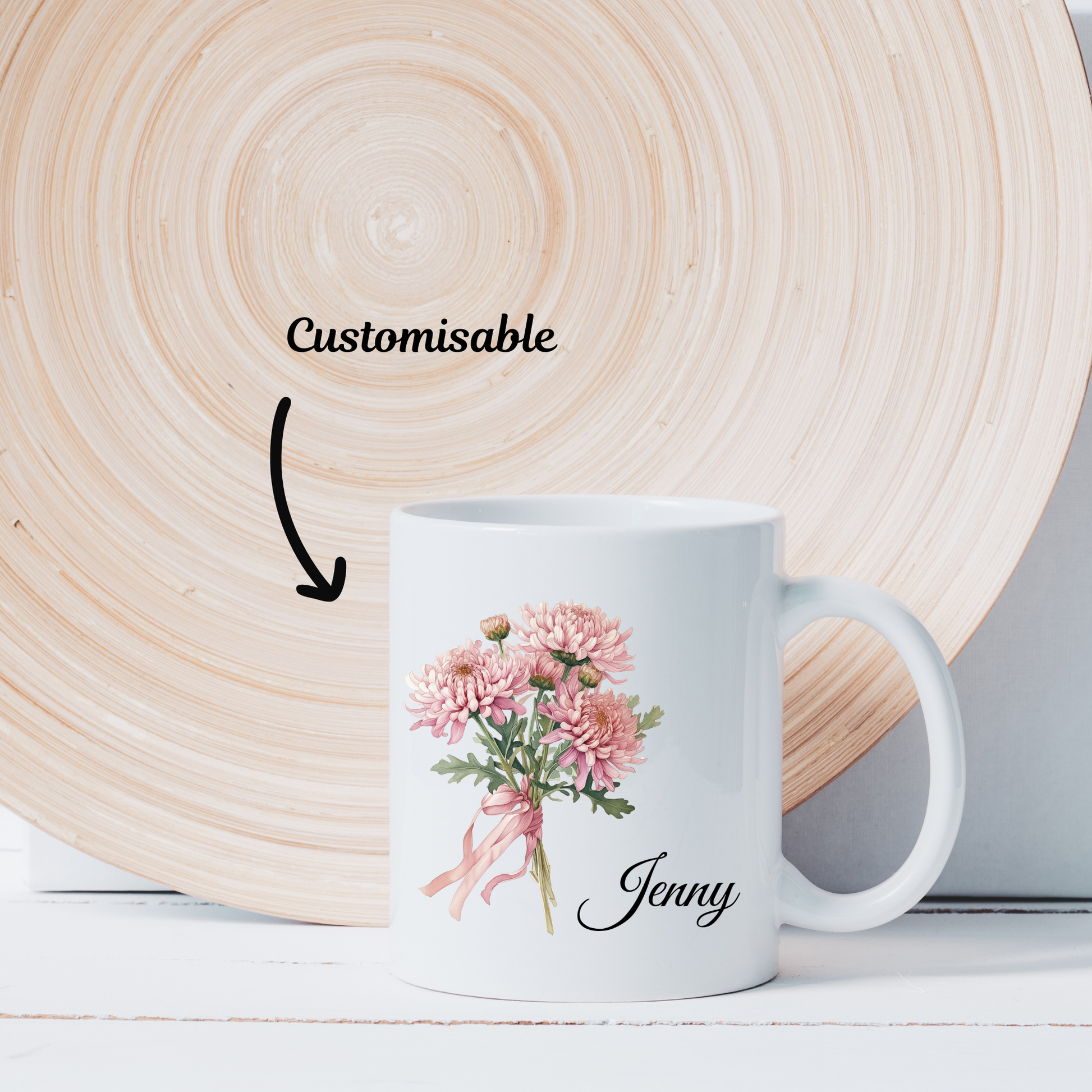 Personalised Birth Flower Mug