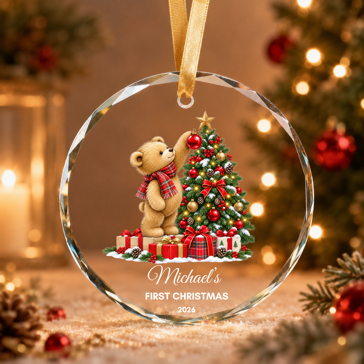 Baby’s First Christmas Ornament Personalised Acrylic Baby Christmas Ornament 2026 Custom Name Baby Boy Girl First Christmas Keepsake Gift