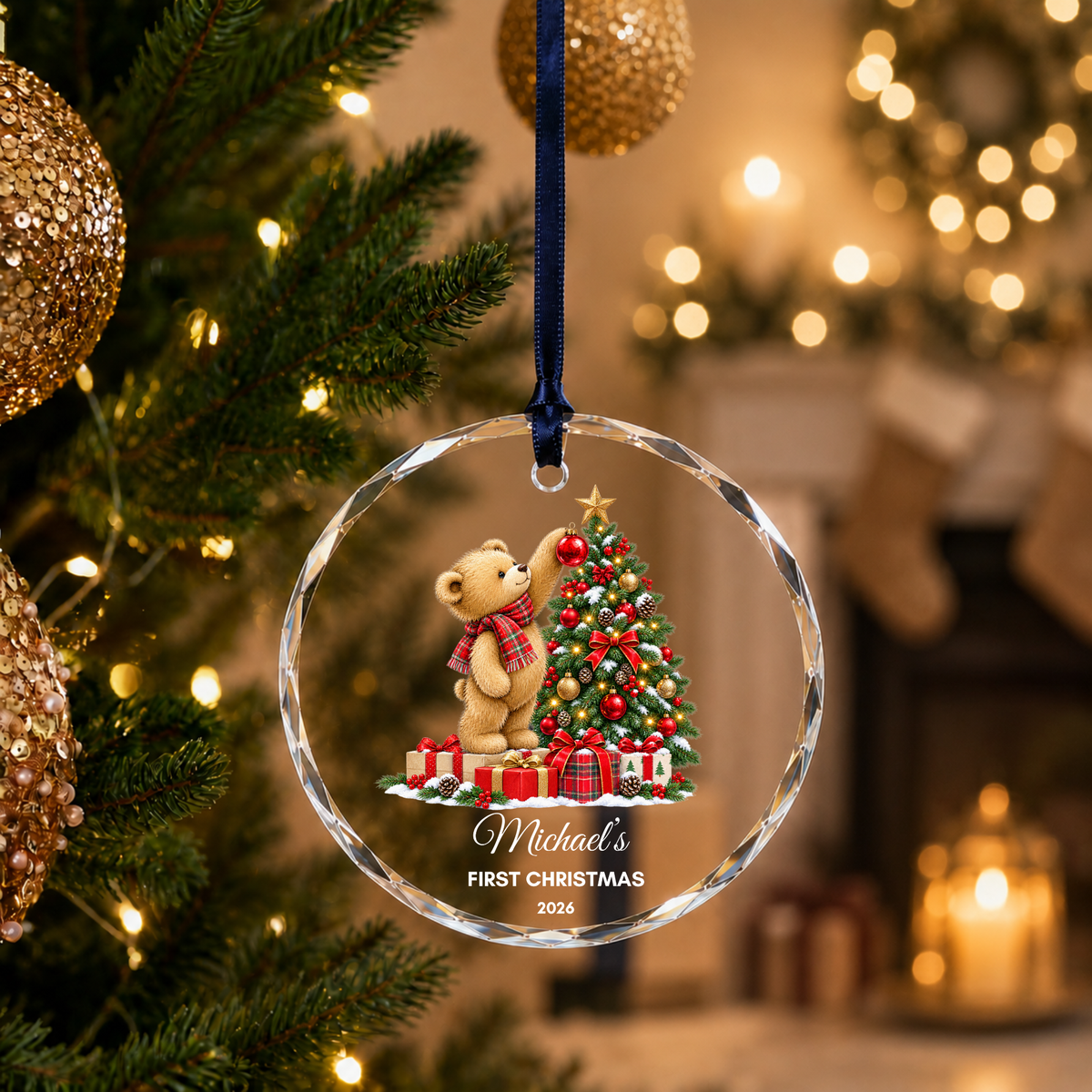 Baby’s First Christmas Ornament Personalised Acrylic Baby Christmas Ornament 2026 Custom Name Baby Boy Girl First Christmas Keepsake Gift