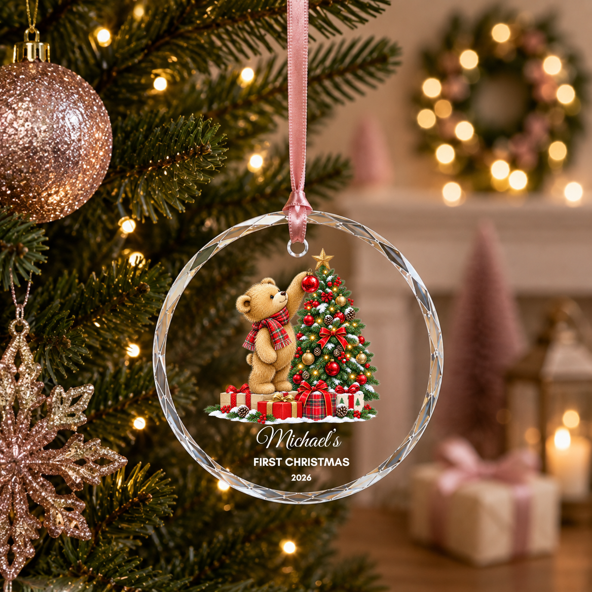 Baby’s First Christmas Ornament Personalised Acrylic Baby Christmas Ornament 2026 Custom Name Baby Boy Girl First Christmas Keepsake Gift