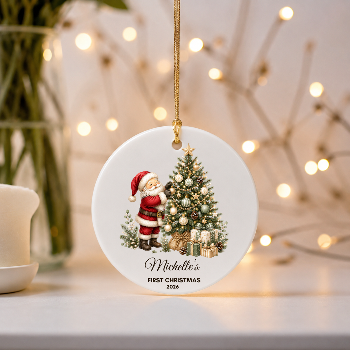 Baby’s First Christmas Ornament Personalised Acrylic Baby Christmas Ornament 2026 Custom Name Baby Boy Girl First Christmas Keepsake Gift