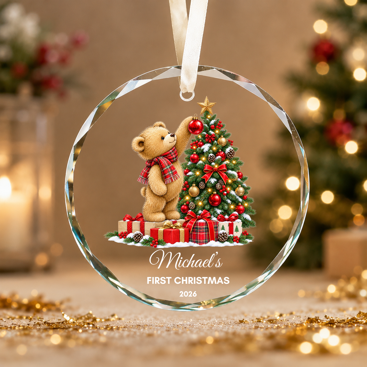 Baby’s First Christmas Ornament Personalised Acrylic Baby Christmas Ornament 2026 Custom Name Baby Boy Girl First Christmas Keepsake Gift