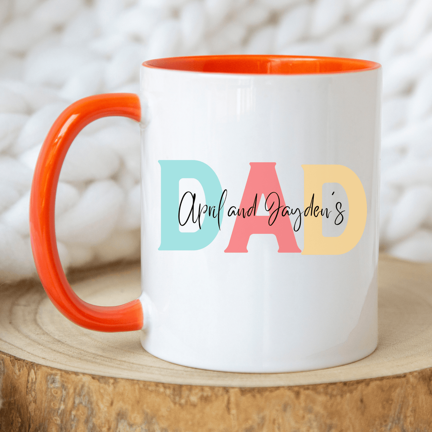 Dad Mug with Kids Handprints