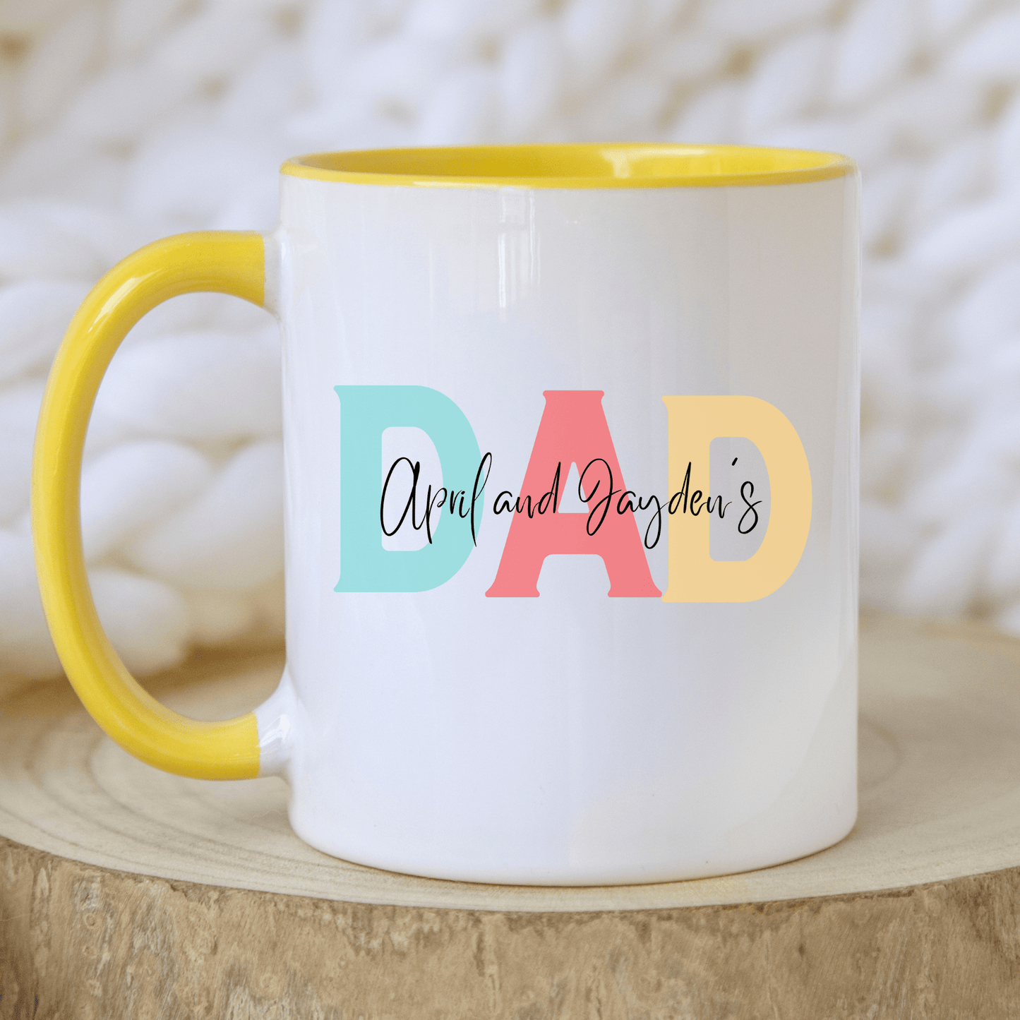 Dad Mug with Kids Handprints