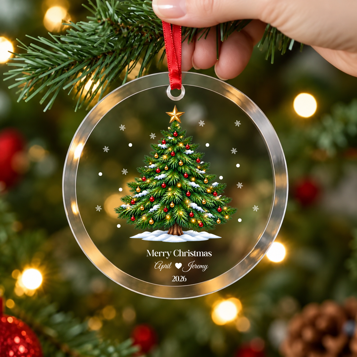 Personalised Christmas Ornament, Family Christmas Ornament Personalised Family Custom Family Christmas Ornament