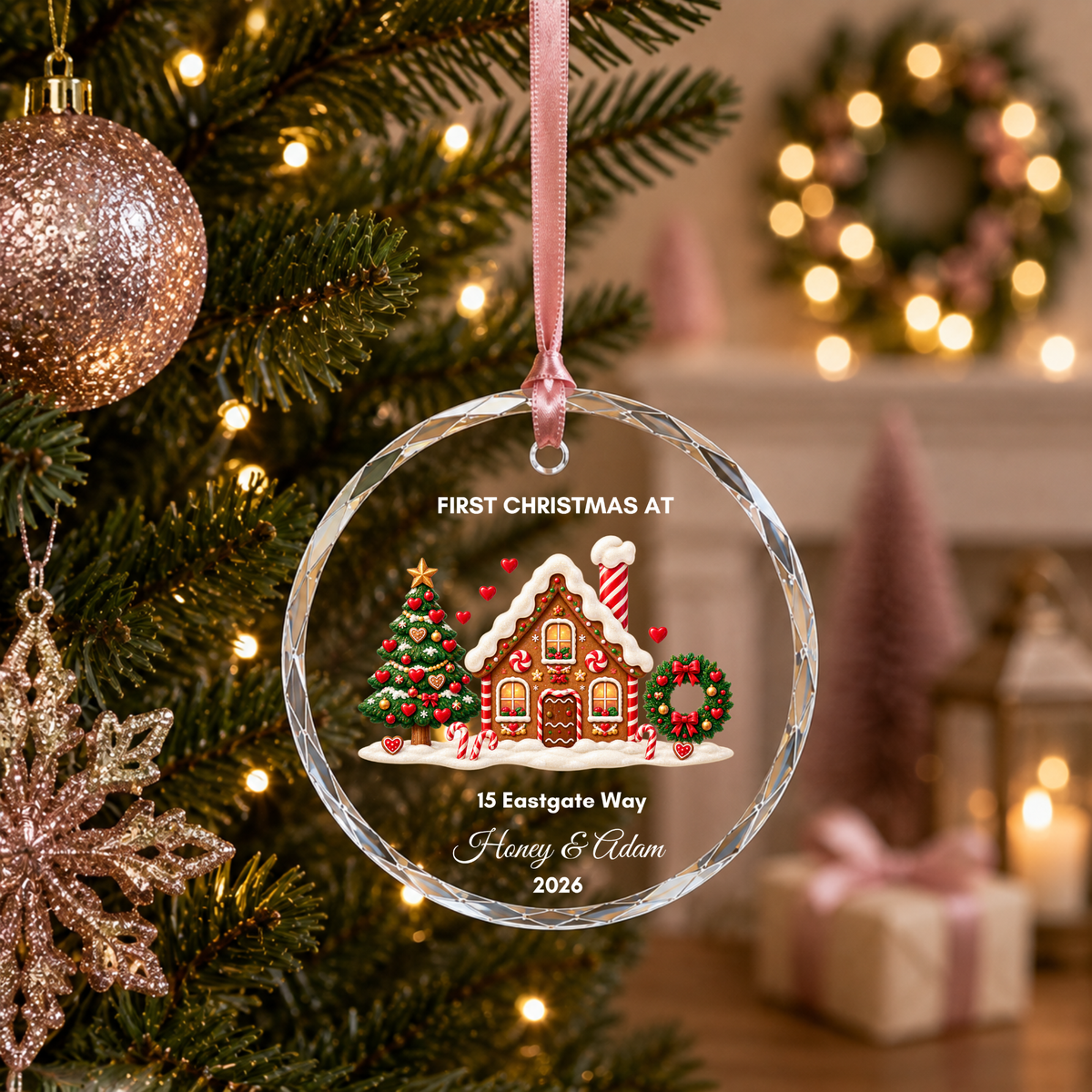 Personalised First Christmas in Our New Home Ornament · Glass Crystal Christmas Ornament · Housewarming New Home Gift For Couple Christmas
