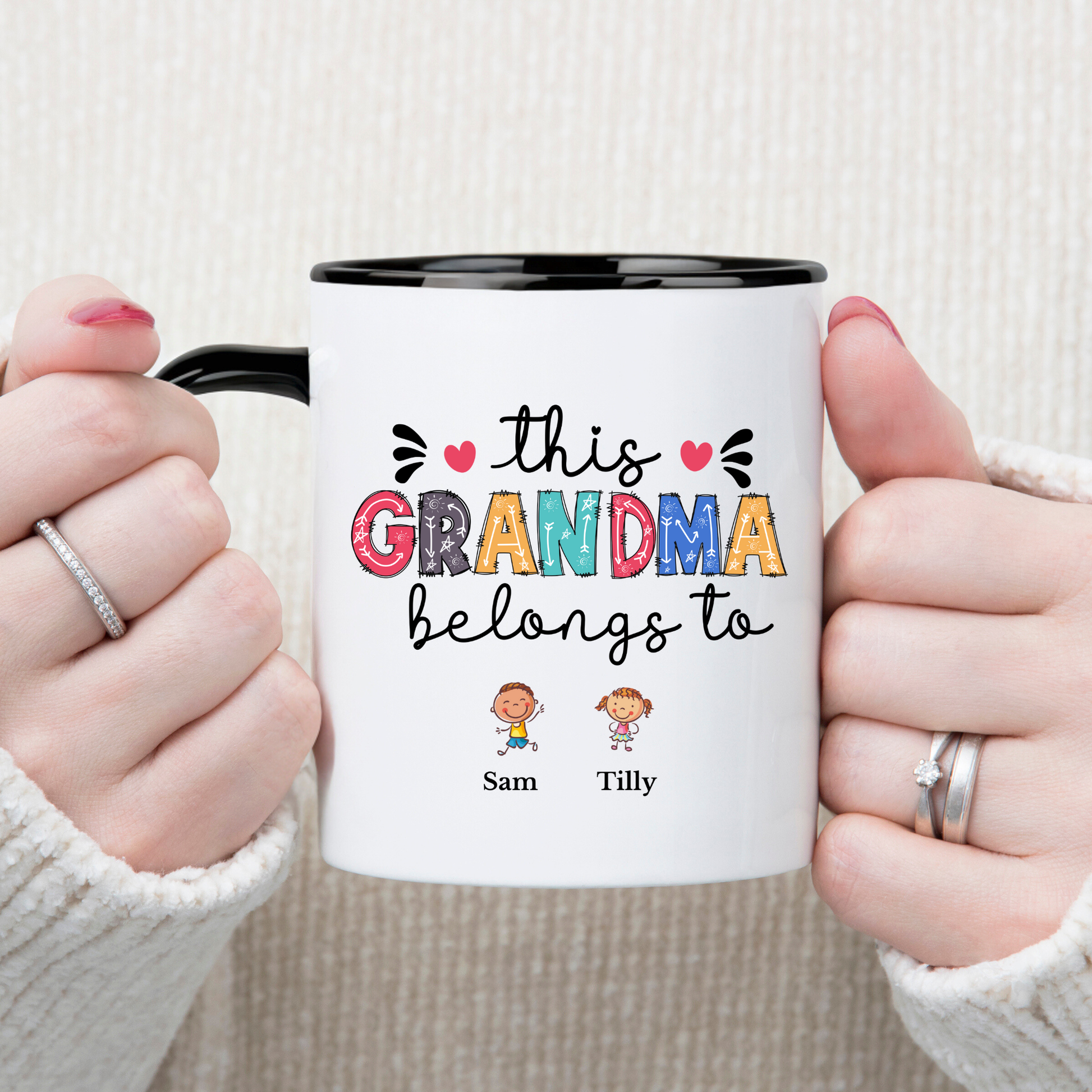 This Grandma Belongs To Mug. Personalised Grandma Mug with Grandkids Names. Grandma gift from grandkids Grandma Mug Custom Grandma Mug gifts
