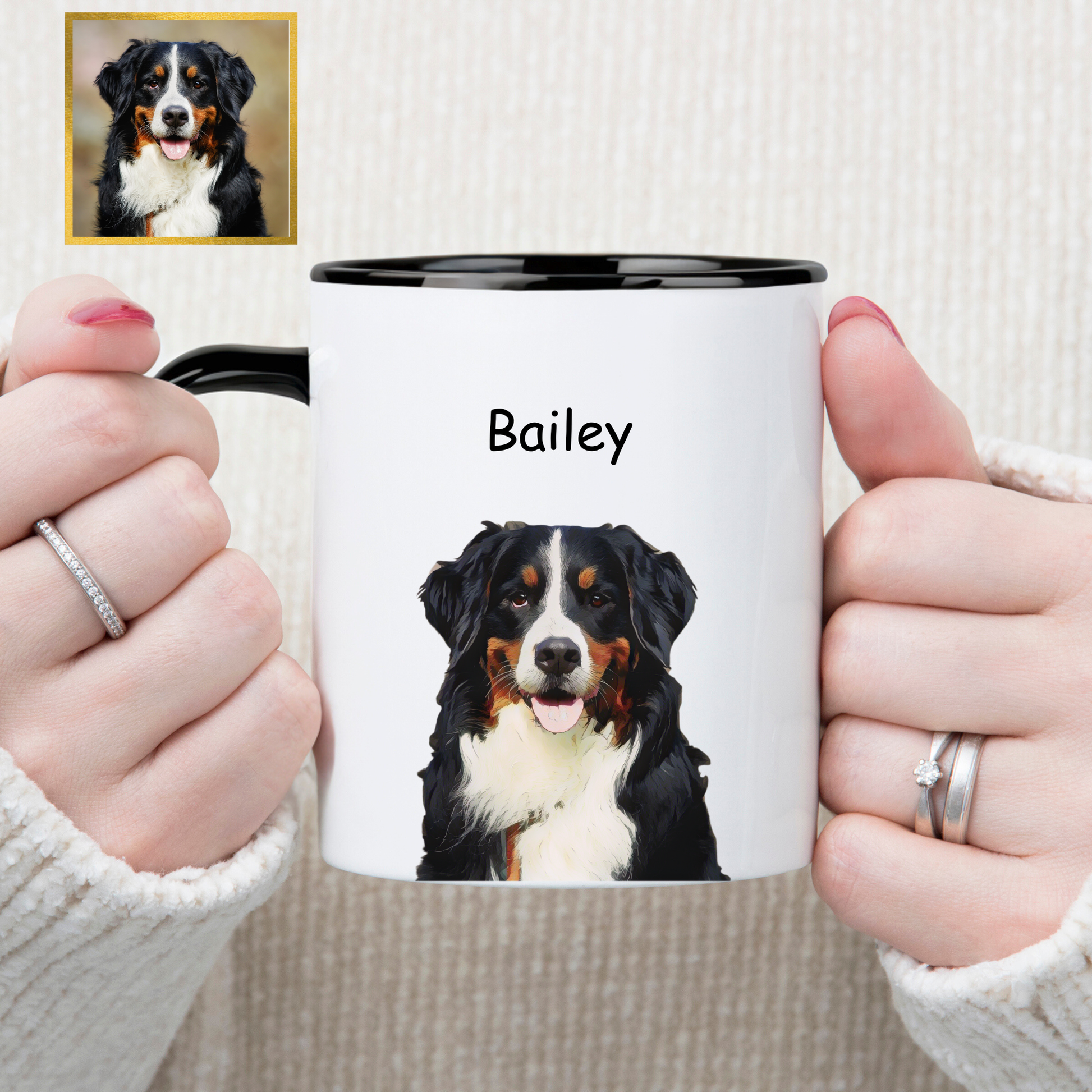 Custom Pet Mug Personalised Pet Photo Mug, Pet Portrait, Pet Memorial Gift, Pet Portrait Mug Gift