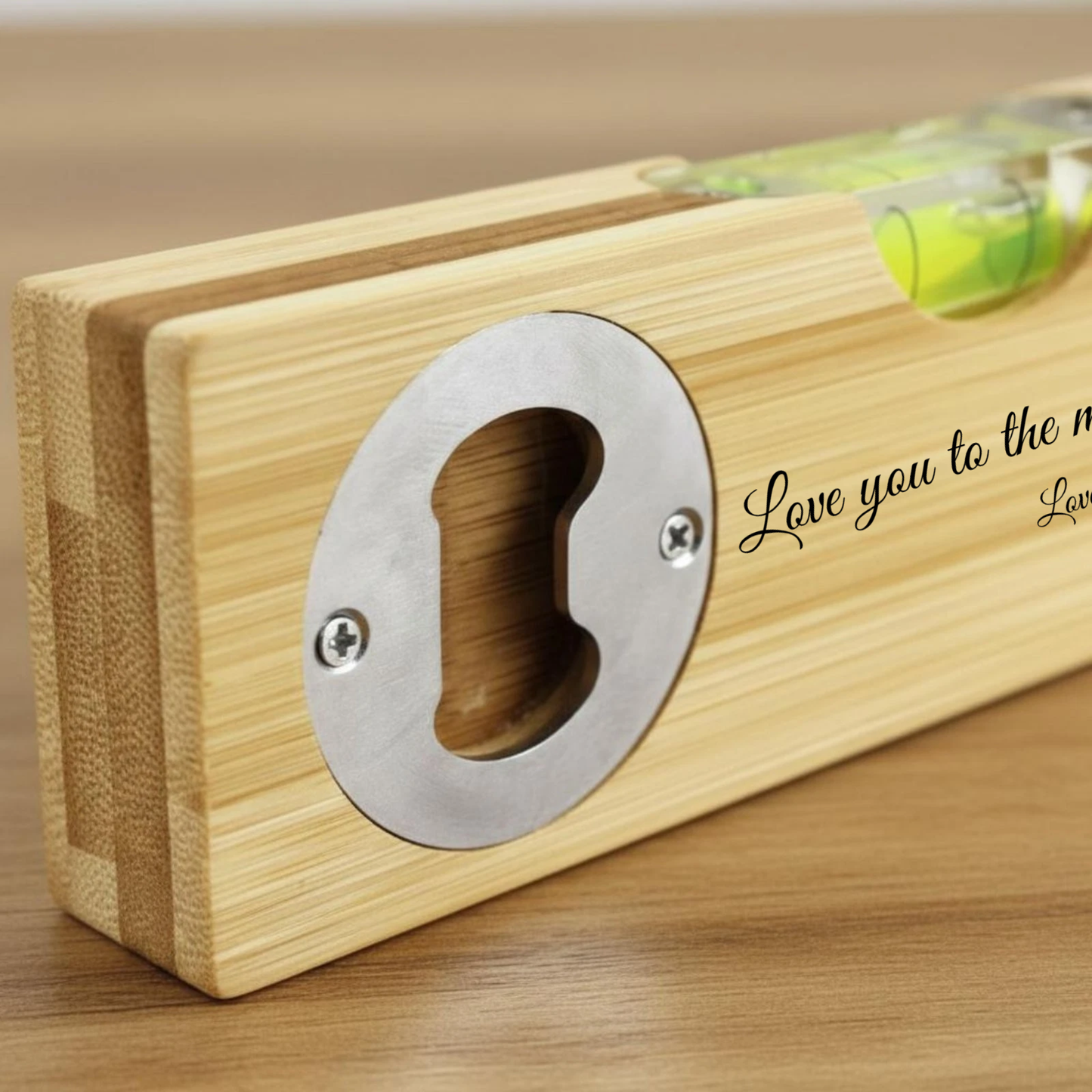 Personalised Spirit level bottle opener Level tool for Dad Tool box gift for dad Custom Level bottle opener for Dad