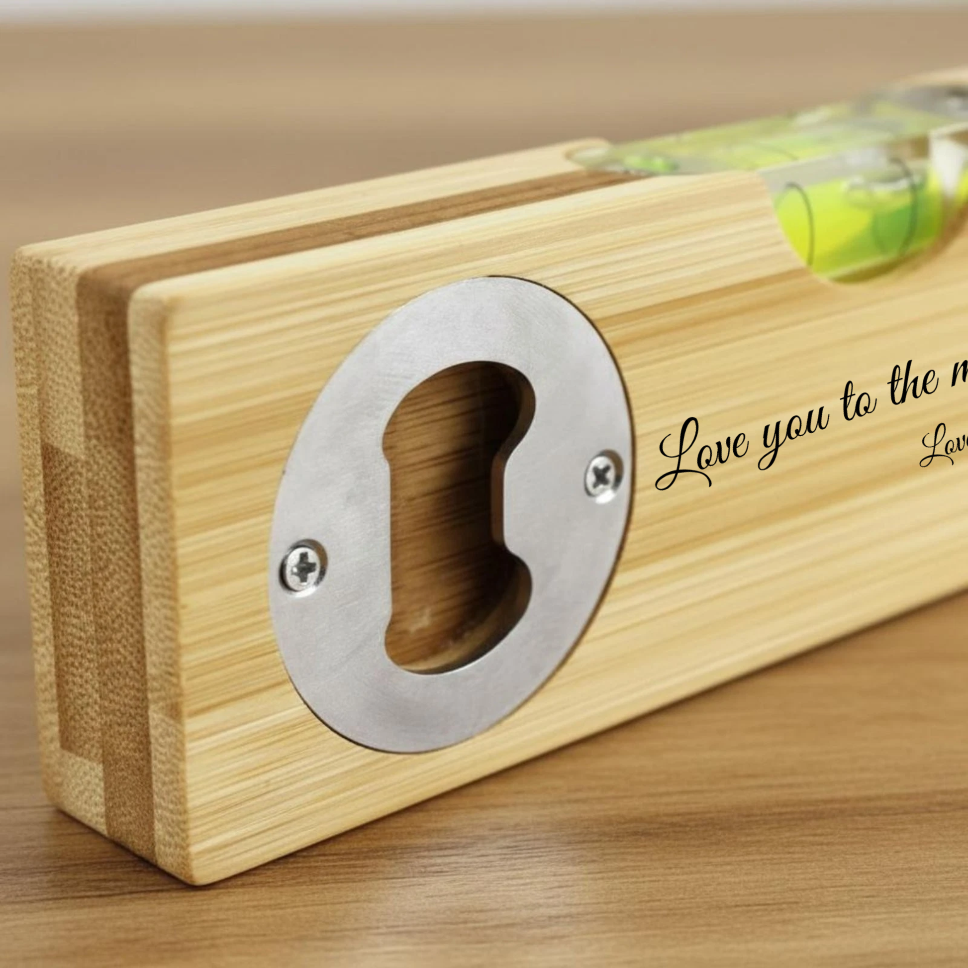 Personalised Spirit level bottle opener Level tool for Dad Tool box gift for dad Custom Level bottle opener for Dad