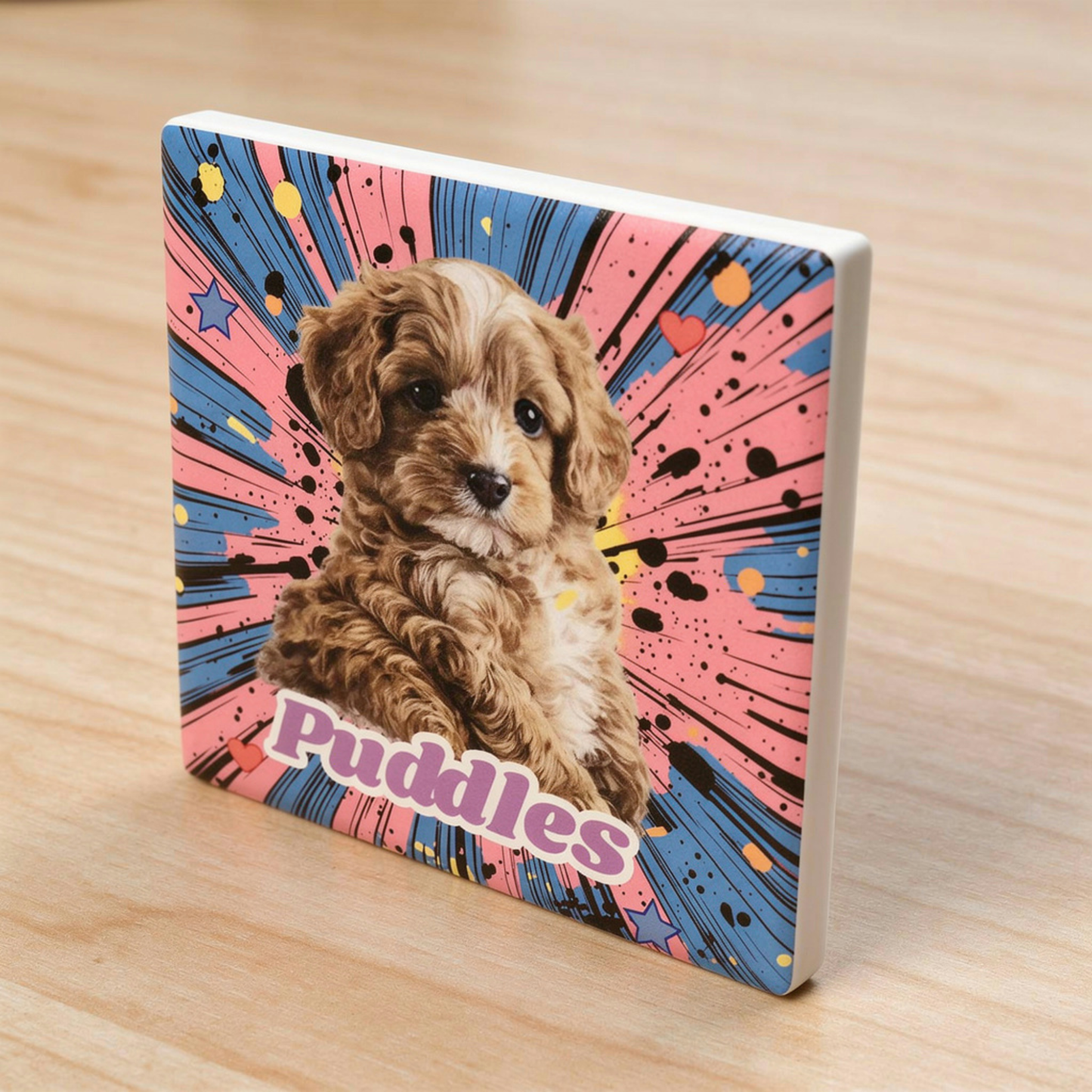 Comic Style Pet Magnet Custom Pet Photo Ceramic Magnet Pet Portrait Fridge Magnet Pet Photo Magnet Custom Pet Portrait Ceramic Fridge Magnet