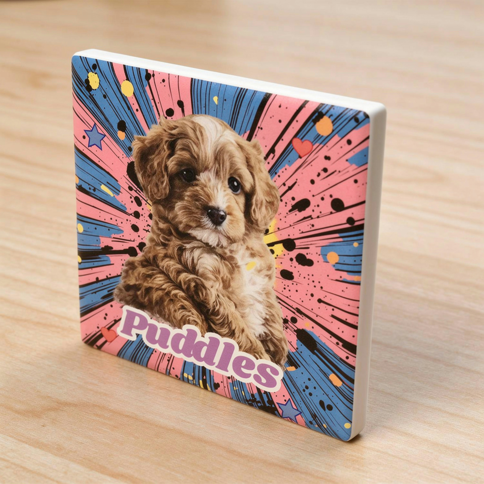 Comic Style Pet Magnet Custom Pet Photo Ceramic Magnet Pet Portrait Fridge Magnet Pet Photo Magnet Custom Pet Portrait Ceramic Fridge Magnet