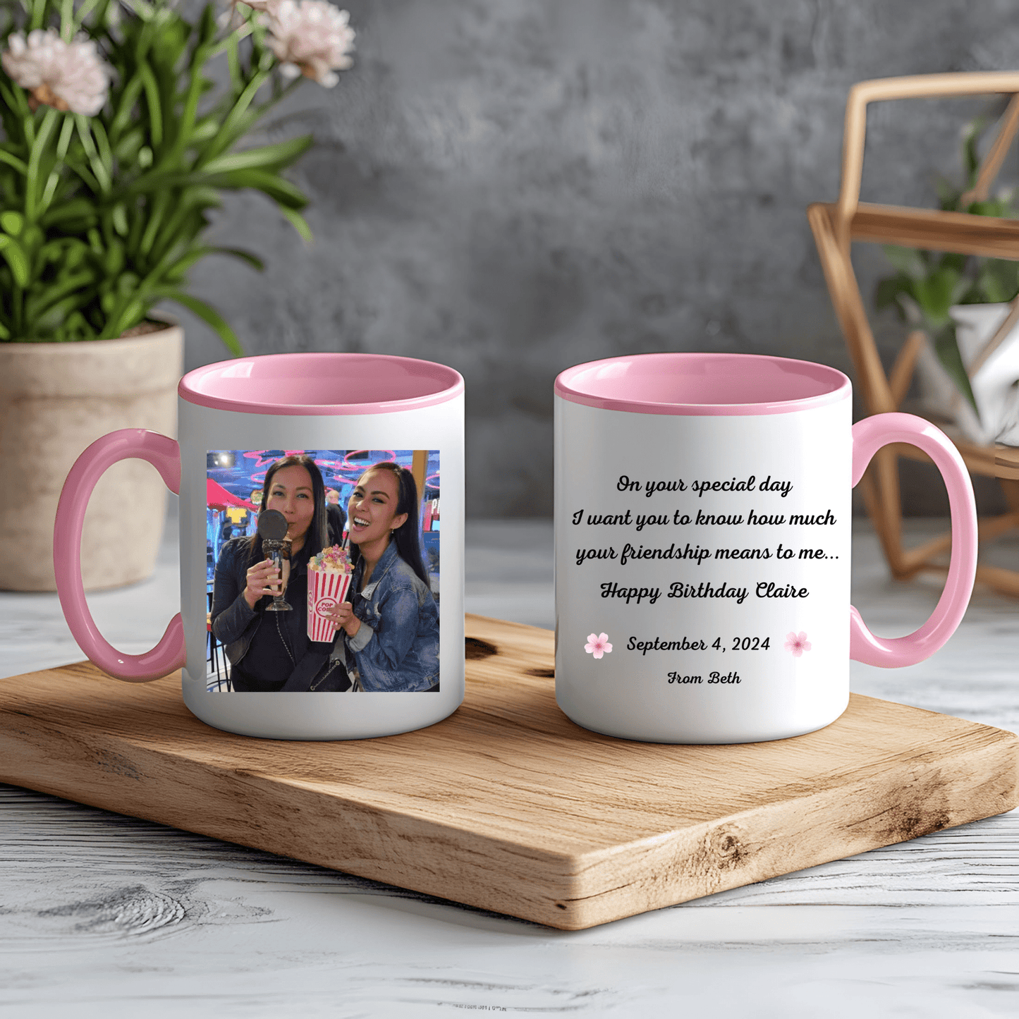 Personalised photo mug