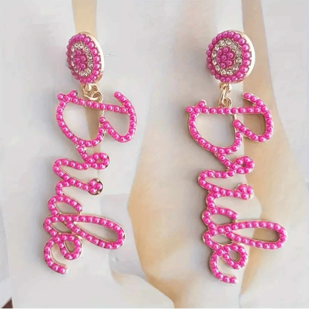 Bride Earrings Pink