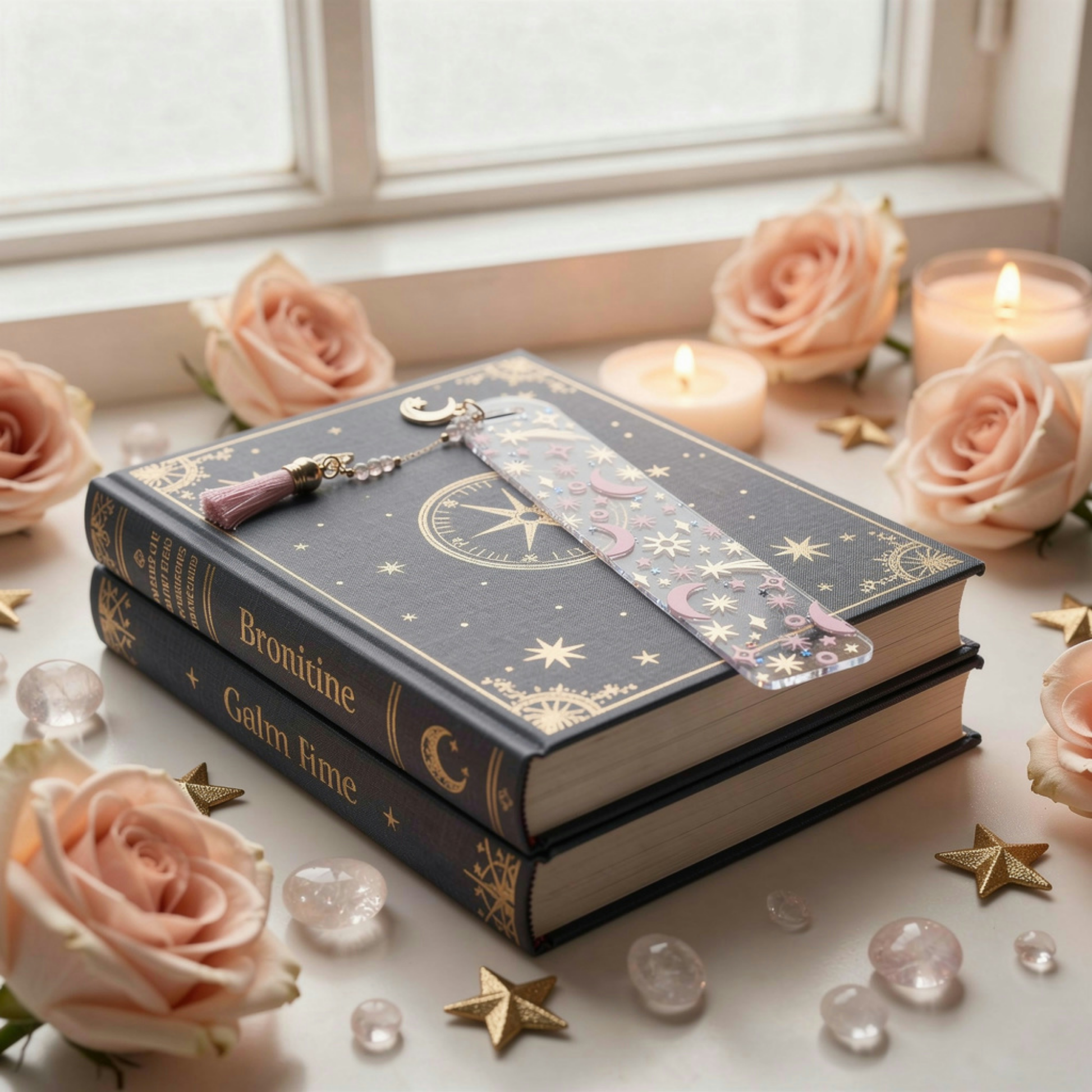 Celestial Moon Bookmark. Moon & Stars Bookmark. Celestial Night Sky Bookmark Celestial Book Lover Bookmark Cosmic Moon Bookmark Moon & Stars
