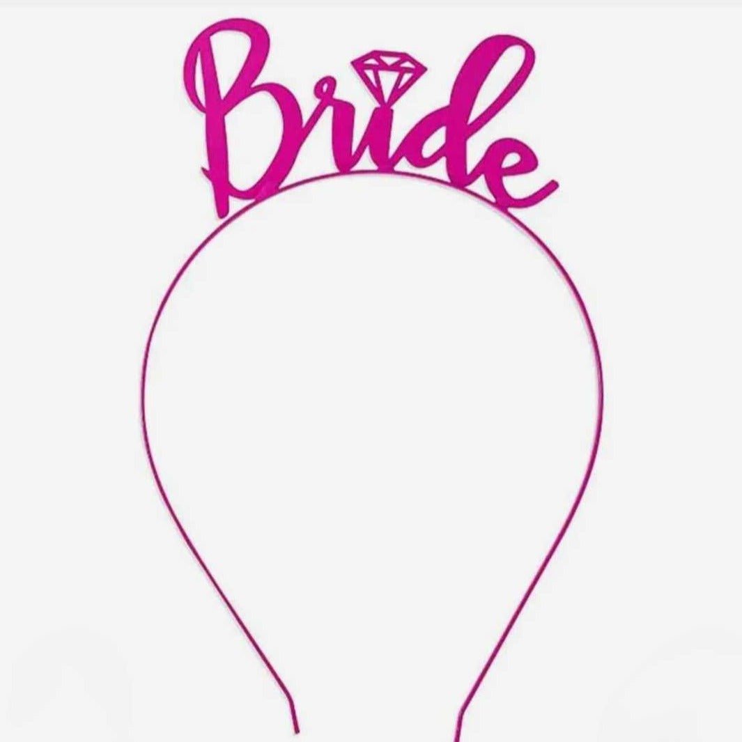 Pink Bride Headband