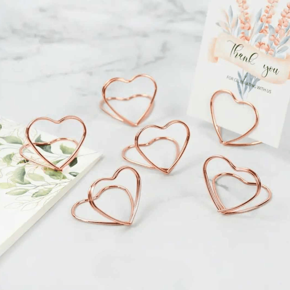 Rose gold place card holder