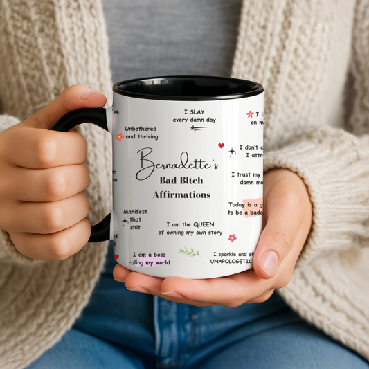 Personalised Bad B*tch Affirmations Mug. Swear Affirmations