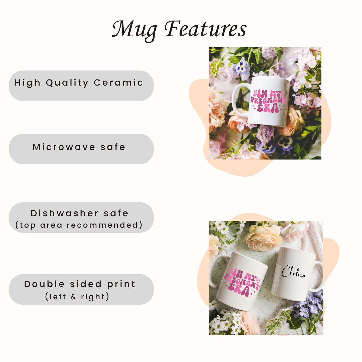 In My Pregnant Era Mug Gift for New Mum to be