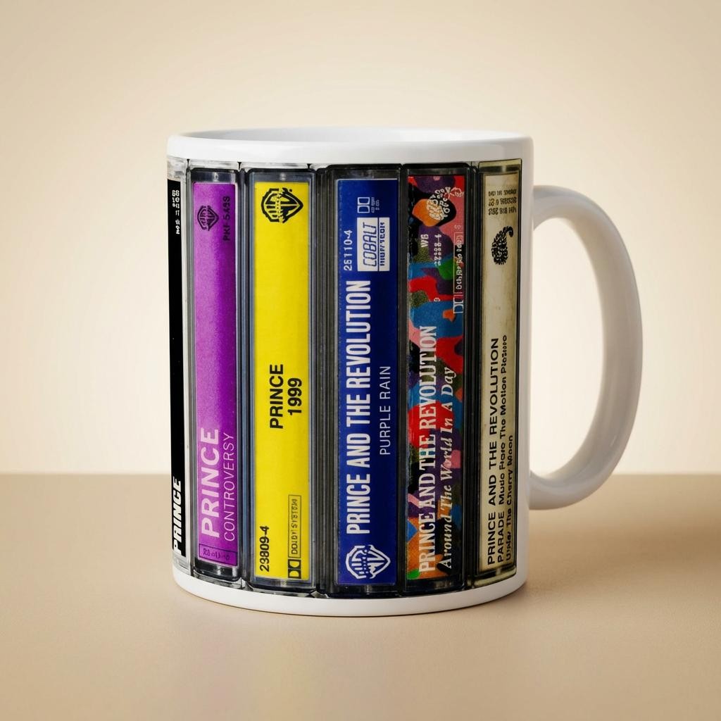 prince Cassette tape Mug. Music Lover Gift. Cassette Mug. Cassette Retro Tape Mug. Music Lover Mug. Album Cassette Tape Mug. Album Cassette Mug