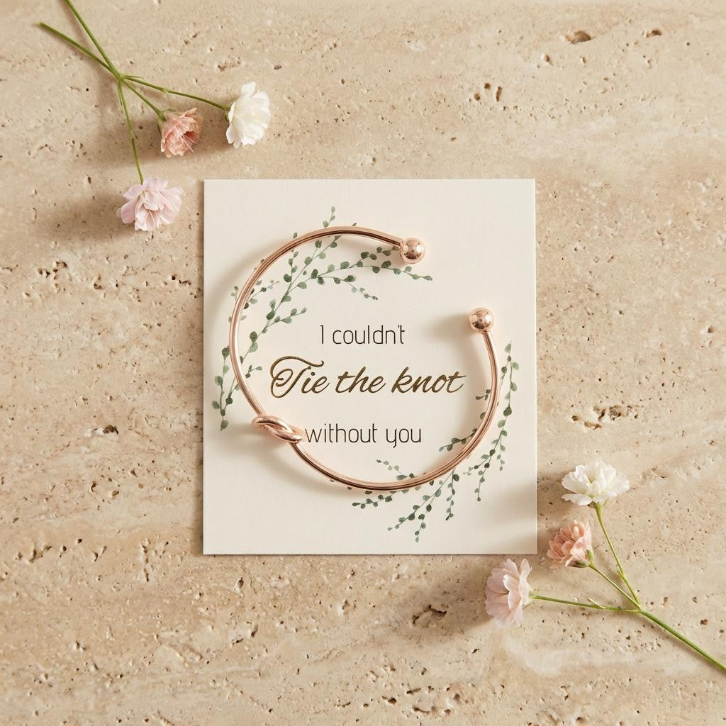 Knot Bracelet Bridesmaid proposal I couldn't tie the knot without you