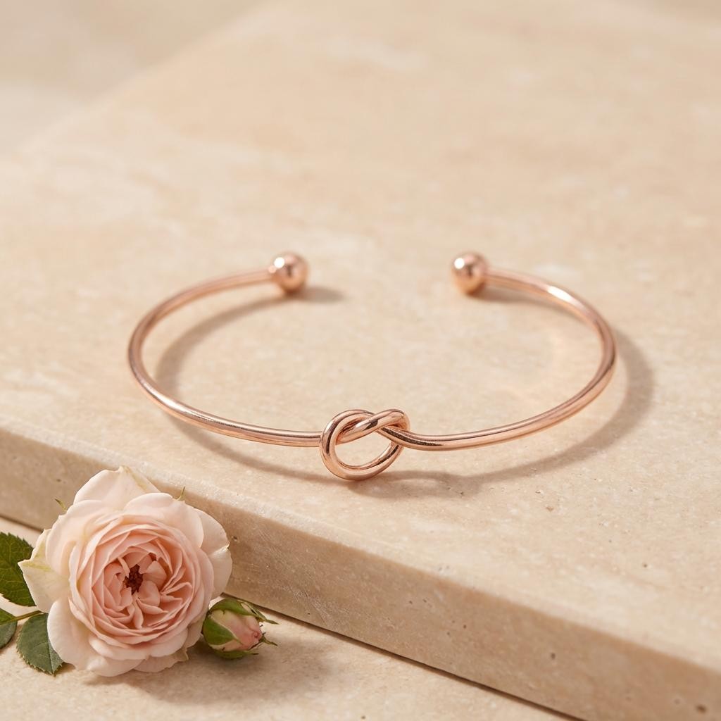 Rose gold Knot Bracelet Bridesmaid proposal I couldn't tie the knot without you