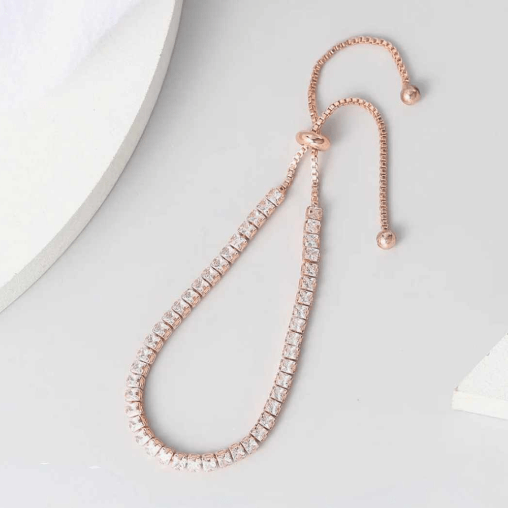 rose gold tennis bracelet