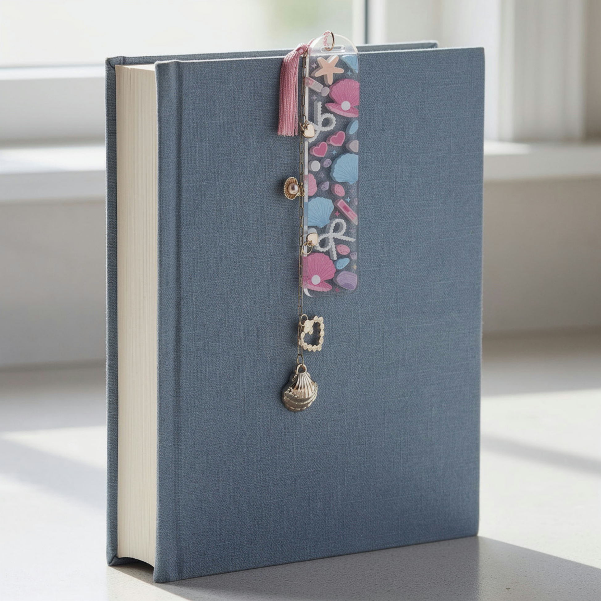 Ocean Seashell Bookmark. Coastal Seashell Bookmark. Seashells and Pearls Bookmark. Beach Lover Bookmark. Beach Bookmark. Shell Bookmark