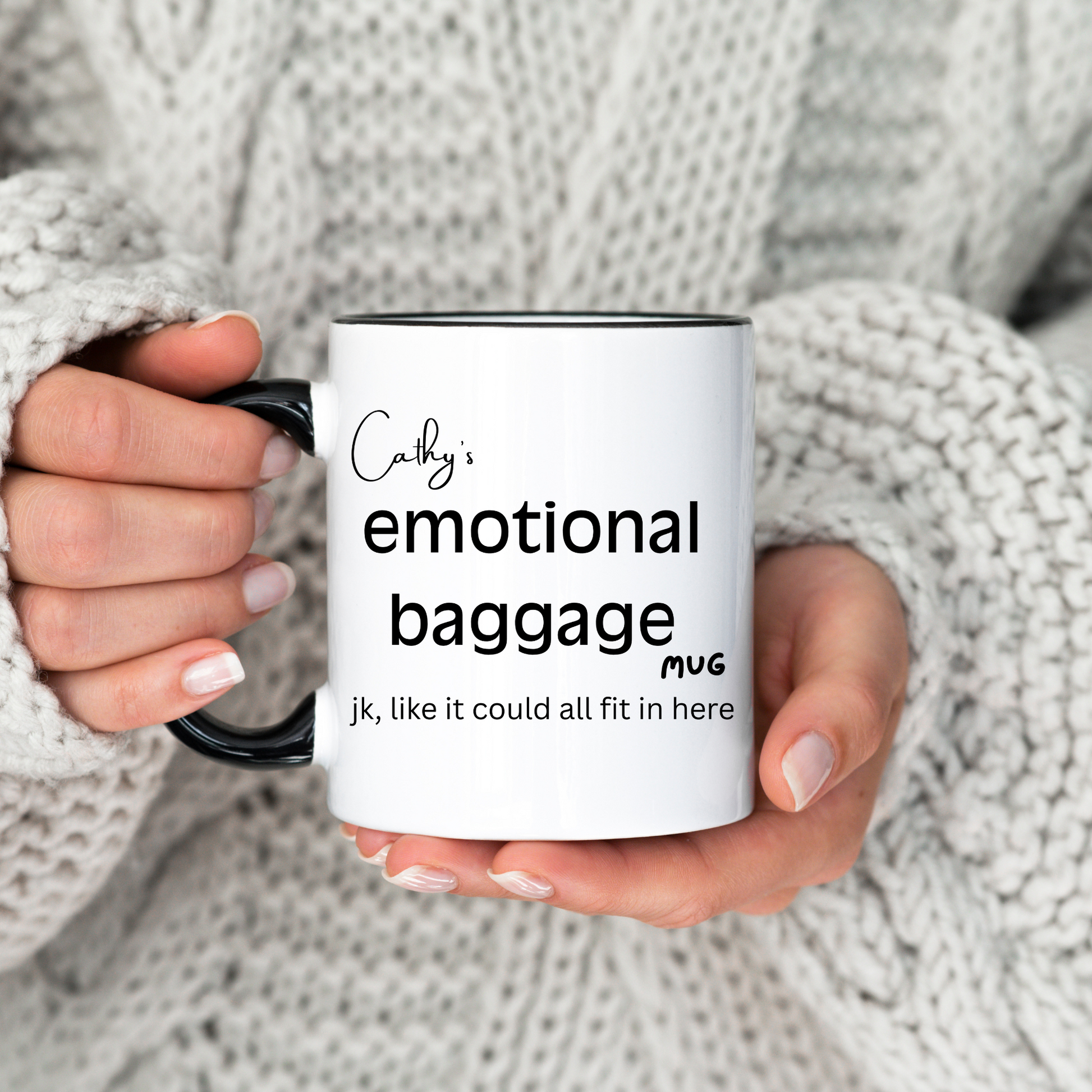 Emotional baggage mug. Secret Santa gift idea