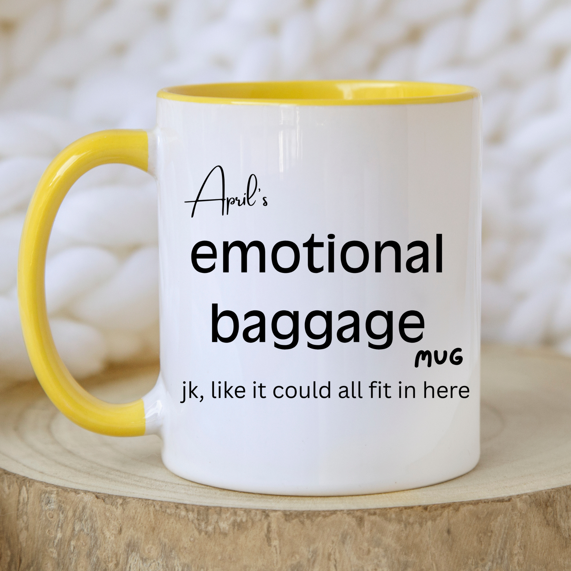 Emotional baggage mug. Secret Santa gift idea