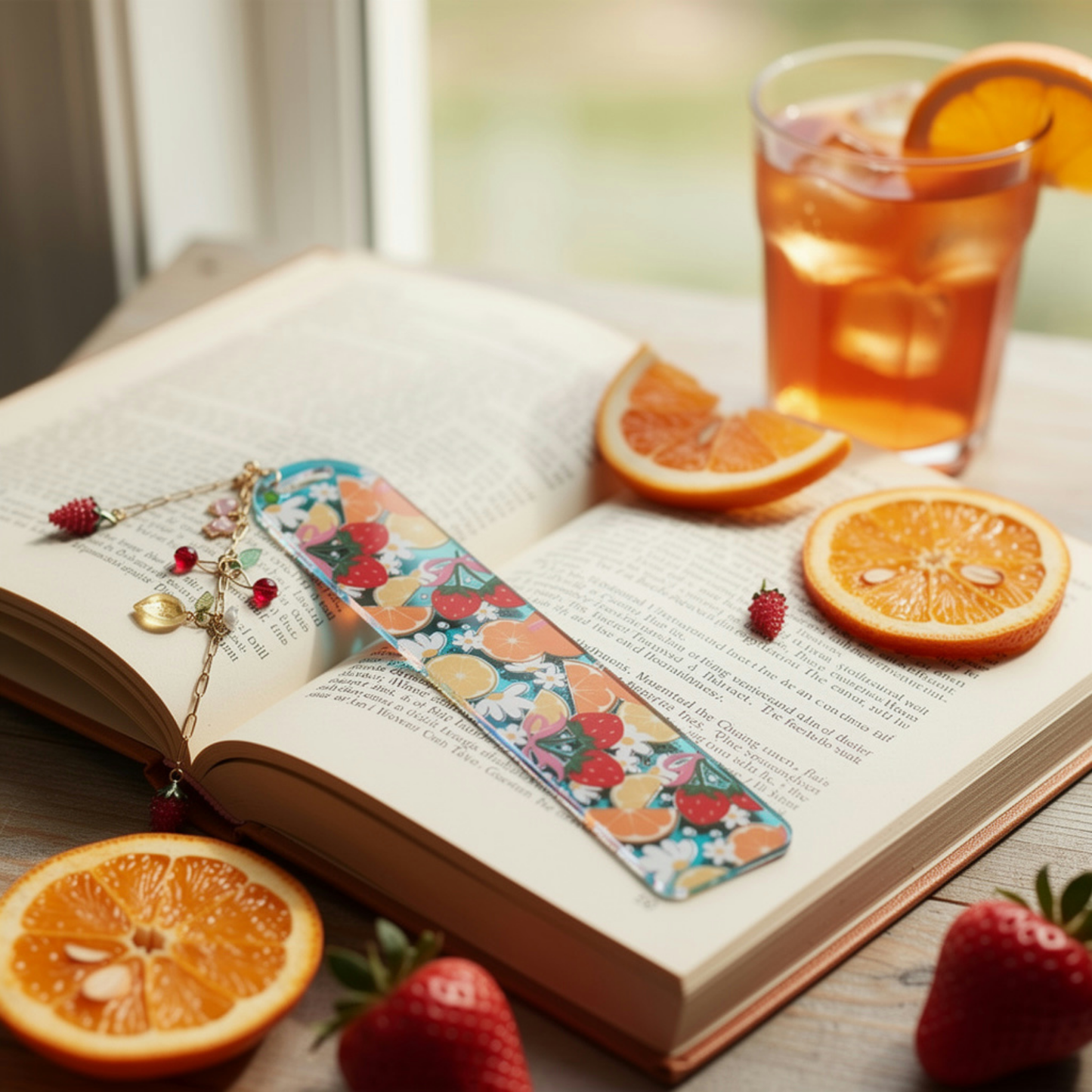 Strawberry Orange Bookmark. Orange Lemon Strawberry Bookmark. Orange & Strawberries Bookmark. Strawberry Lover Bookmark. Fruits Bookmark